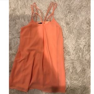 Coral shift dress